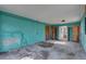 Unfinished room features open closet and blue paint at 440 S Bayshore Dr, Madeira Beach, FL 33708