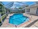 Beautiful in-ground swimming pool inside a screened enclosure at 4693 Aylesford Dr, Palm Harbor, FL 34685