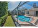 Screened pool offers privacy, landscaping and outdoor enjoyment at 4693 Aylesford Dr, Palm Harbor, FL 34685