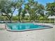 Outdoor swimming pool surrounded by mature trees at 4801 Airport Rd # 118, Zephyrhills, FL 33542