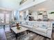 Inviting living room featuring an open floor plan and views of kitchen at 5623 Jobeth Dr, New Port Richey, FL 34652