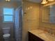 Bathroom showcasing a sink with marble countertop, and toilet area at 6221 13Th N Ave, St Petersburg, FL 33710