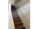 Staircase with wood-look steps and white risers leading to the upper level of the home at 7029 White Treetop Pl, Riverview, FL 33578