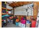 Interior of outdoor shed with fishing equipment and storage containers at 1112 38Th Ne Ave, St Petersburg, FL 33704