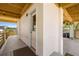 Inviting outdoor entry with water views featuring a secure door for added convenience and peace of mind at 1827 Venetian Point Dr, Clearwater, FL 33755