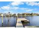 A private wooden dock extending into the serene canal waters, perfect for boating at 200 98Th Ne Ave, St Petersburg, FL 33702
