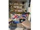 Inviting home bar with nautical decor, open shelving, and comfortable seating at 224 Ontario Ave, Crystal Beach, FL 34681