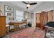 Office room with a beautiful area rug, desk and divider at 224 Ontario Ave, Crystal Beach, FL 34681