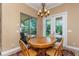Breakfast nook featuring large windows, a view of the outdoors, and seating for six at 2630 Grand Lakeside Dr, Palm Harbor, FL 34684