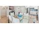 View of dining area into the kitchen featuring stainless steel appliances and modern backsplash at 4681 1St Ne St # 306, St Petersburg, FL 33703
