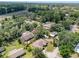 Aerial view of a house in neighborhood, trees and greenery surrounding the property at 513 Tweed Ave, Seffner, FL 33584