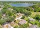 Aerial view of a cozy home nearby a lake, complemented by lush trees at 513 Tweed Ave, Seffner, FL 33584