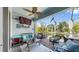 Spacious screened-in lanai provides a peaceful outdoor retreat with garden views at 5239 Admiral Pointe Dr, Apollo Beach, FL 33572
