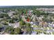 Bird's eye view of the house with a mature tree coverage and a lovely neighborhood setting at 633 47Th N Ave, St Petersburg, FL 33703