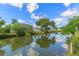 Scenic canal view with lush greenery and water reflections at 7336 Cherry Laurel Dr, Port Richey, FL 34668