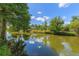 Canal waterfront view with mature landscaping at 7336 Cherry Laurel Dr, Port Richey, FL 34668