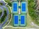 Overhead view of tennis courts at 8376 Golden Prairie Dr, Tampa, FL 33647