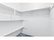 Walk in closet featuring white walls, blue carpet and built-in shelving at 1706 Belleair Forest Dr # 336, Belleair, FL 33756