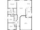 Layout features three bedrooms, two bathrooms, a kitchen, dining area, living room, and garage at 26850 Middleground Loop, Wesley Chapel, FL 33544