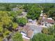 An aerial view of homes surrounded by lots of lush trees in a lovely neighborhood at 3411 N 12Th St, Tampa, FL 33605