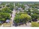 Neighborhood aerial view highlighting tree-lined streets and nearby homes at 3411 N 12Th St, Tampa, FL 33605