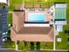 Overhead view of a pool, shuffleboard, and other community features at 34150 Estates Ln, Wesley Chapel, FL 33543