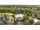 The community features a pool, clubhouse, playground, and sports courts surrounded by trees at 4247 Balmoral Ct, Wesley Chapel, FL 33543