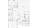 Detailed floor plan showcasing the layout of the home, including the flex space, kitchen, and primary suite at 5460 Millbrook Way, Palm Harbor, FL 34685