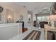 Bright and open foyer with marble floors and views into the living spaces at 5460 Millbrook Way, Palm Harbor, FL 34685