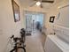 Enclosed patio area with access to laundry appliances and outdoor amenities at 605 Brandy Wine Dr # 605, Largo, FL 33771