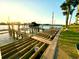 View of dock renovation with new lumber in place with access to the water at 690 Island Way # 707, Clearwater Beach, FL 33767