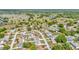 Panoramic aerial view of a residential community featuring well-maintained homes, lush greenery, and recreational areas at 7041 Lexington Cir, Brooksville, FL 34602