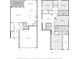 Detailed floor plan showcasing two-story layout with living room, kitchen, bedrooms and garage dimensions at 935 Terra Vista St, Brandon, FL 33511