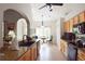 Charming kitchen with granite countertops and eat-in dining area at 10118 Cleghorn Dr, San Antonio, FL 33576