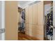 Walk-in closet with built-in shelving and drawers providing ample storage at 10734 Breaking Rocks Dr, Tampa, FL 33647