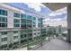Wide angle of an extended balcony boasting an incredible view of the rest of the residential building at 111 N 12Th St # 1614, Tampa, FL 33602