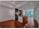 Open concept kitchen with stainless steel appliances and a large island at 111 N 12Th St # 1614, Tampa, FL 33602