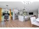 Spacious open-concept layout showcasing a kitchen, dining area, and office space for modern living at 125 Siobhan Ave, Tampa, FL 33613