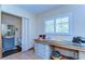 Well-lit office with laminate floors has space for all of your work-from-home needs at 13329 N Armenia Ave, Tampa, FL 33613