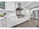 White kitchen with stainless steel appliances, including a large range and refrigerator at 136 30Th N Ave, St Petersburg, FL 33704
