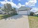 Charming single-story home with well-maintained lawn and a two-car garage on sunny day at 1472 Overland Dr, Spring Hill, FL 34608