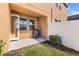 Outdoor patio area with barbecue and privacy fence at 3214 Painted Blossom Ct, Lutz, FL 33558