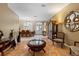 A comfortable living room connects to a dining area and offers neutral paint and tile floors at 4508 Compass Oaks Dr, Valrico, FL 33596