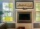 Cozy fireplace features adjacent windows letting in natural light for a welcoming space at 1345 S Evergreen Ave, Clearwater, FL 33756