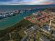 Stunning aerial view of a coastal community with waterfront access and picturesque surroundings at 14723 Seminole Trl, Seminole, FL 33776