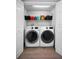 Convenient laundry room features new appliances and ample storage for household needs at 14723 Seminole Trl, Seminole, FL 33776