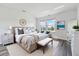 Bright and airy bedroom featuring neutral tones, large windows, and a coordinated decor at 18860 Beautyberry Ct, Lutz, FL 33558