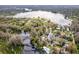 Aerial shot of a waterfront home with access to multiple lakes at 18914 5Th St, Lutz, FL 33548