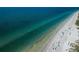 Beautiful aerial view of the beach with white sands and crystal clear waters and beachgoers at 19531 Gulf Blvd # 205, Indian Shores, FL 33785