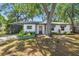 Welcoming single-story home with a freshly painted white exterior, a covered carport, and a charming garden bed at 3202 W Coachman Ave, Tampa, FL 33611